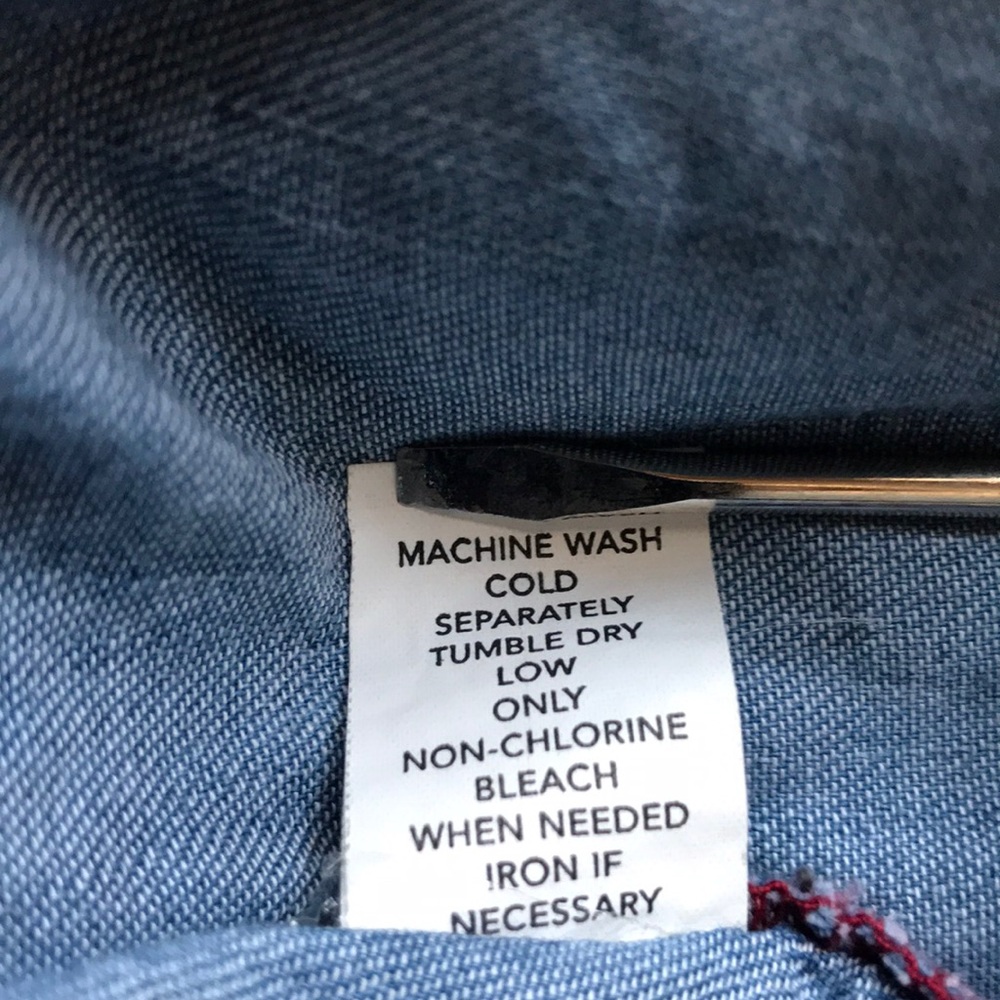 Charlotte Russe denim snap shirt S - Picture 5 of 8
